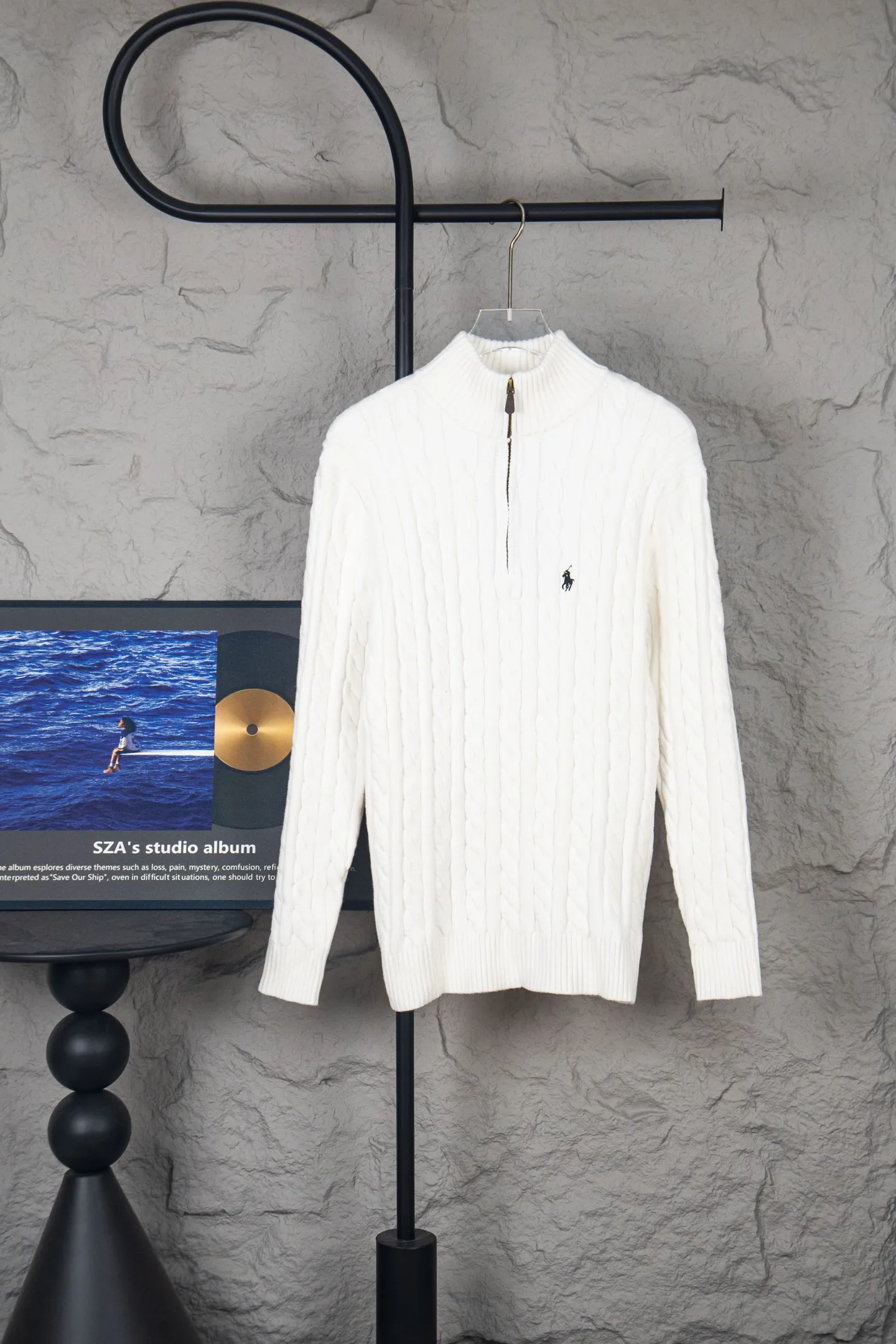 P260 2025SS Ralph Lauren Classic War Horse Small Label Half-Zip Chest Top, the same style for men and women, this year's most popular half-zip series. Made of 100% cotton. Color: Navy Blue White Gray Khaki Size: S M L XL